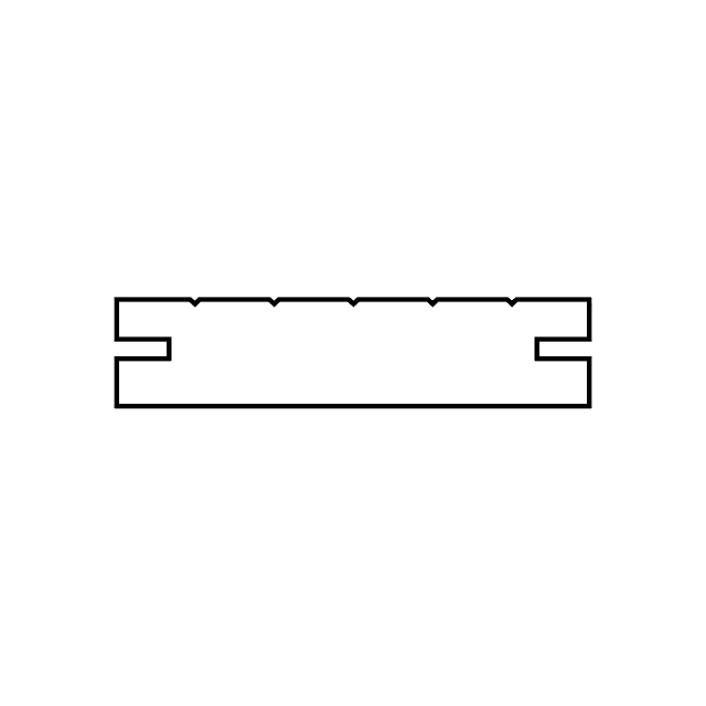 D1-HF thermowood profile section drawing