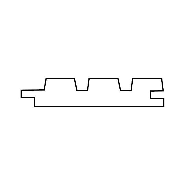 TG-Triple thermowood profile section drawing